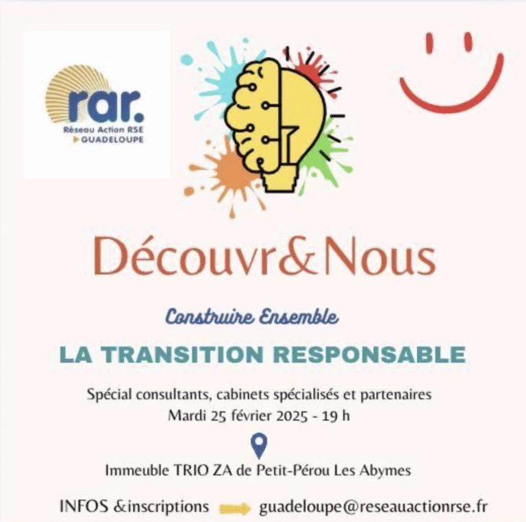 📢 Consultants & cabinets spécialisés en Guadeloupe : Rejoignez le premier rendez-vous du Réseau Action RSE !