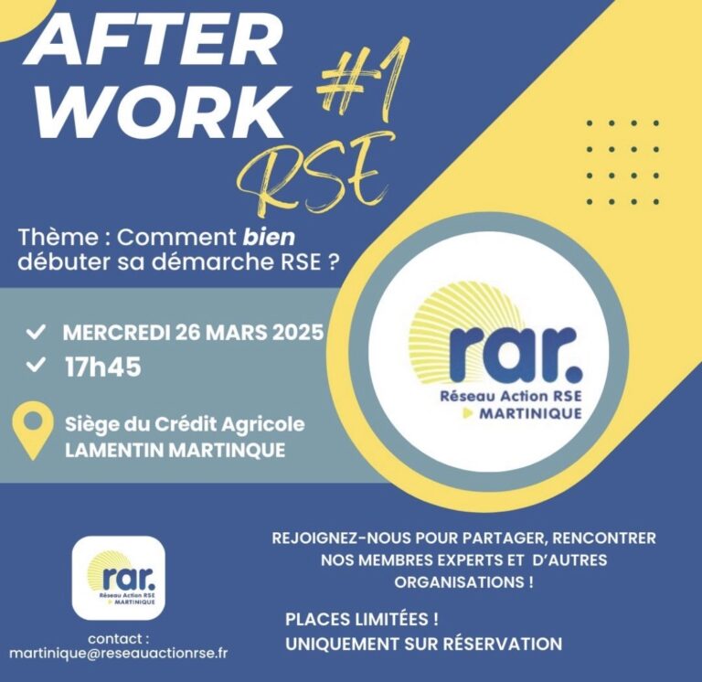 Réservez votre agenda pour le 1er AFTERWORK de RAR. MARTINIQUE✨ !