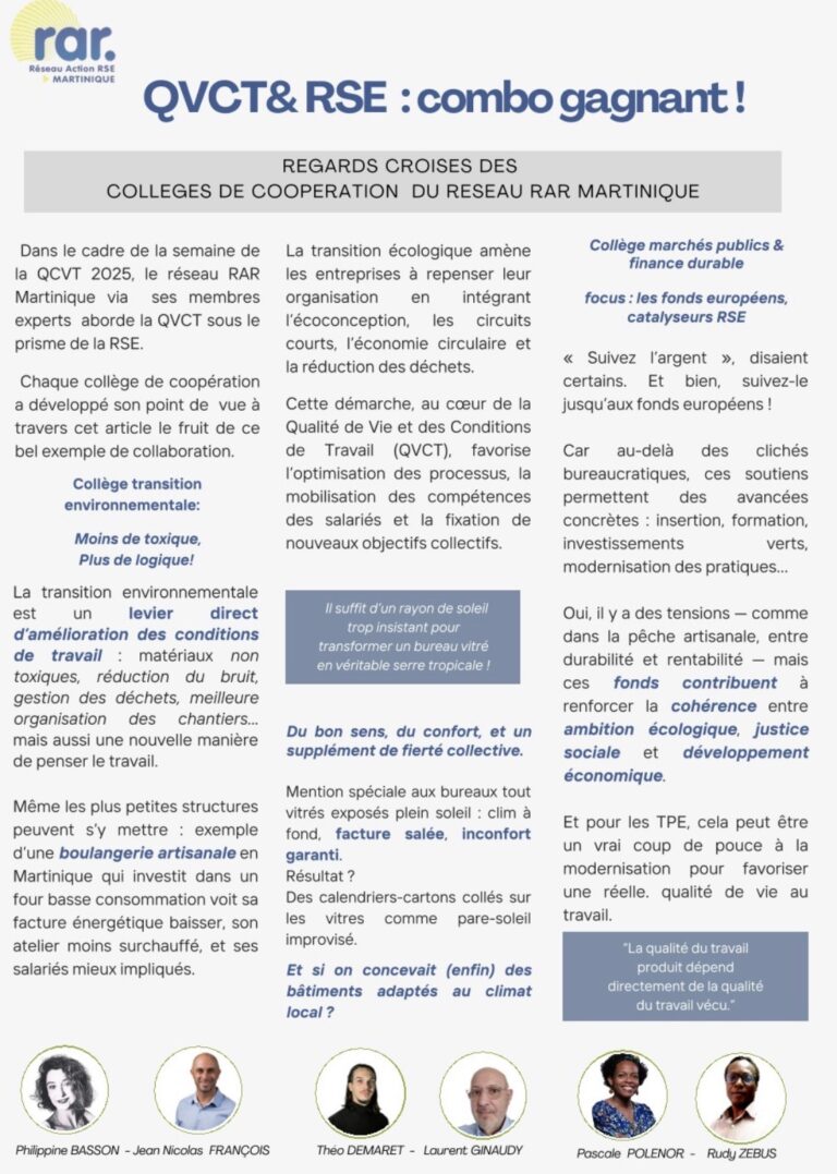 SQVCT : Regards croisés des collèges de coopération RAR Martinique !