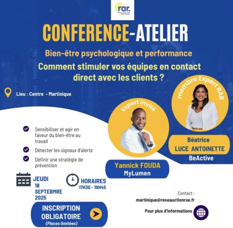 Semaine du développement durable 2025 : Atelier Bien-être psychologique et performance DURABLE