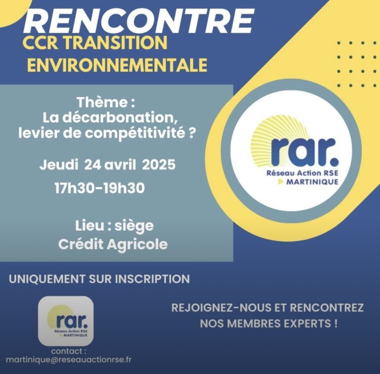 📣Nouvelle rencontre avec le collège transition environnementale de RAR. Martinique 📣