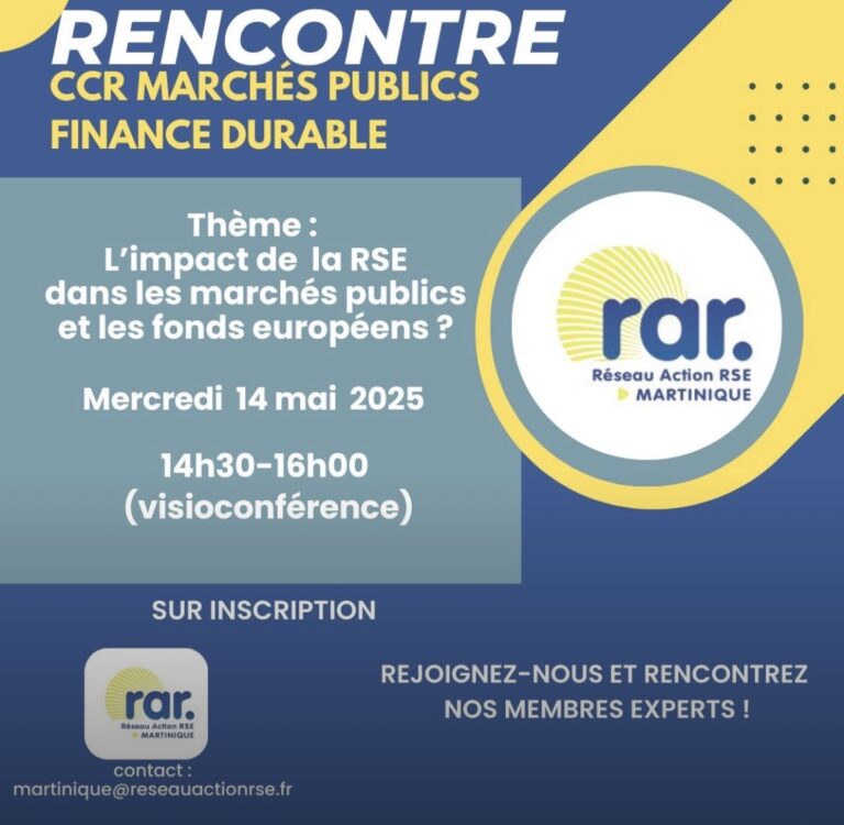📣 Webinaire Collège Marchés Publics/ Finance Durable RAR Martinique 📣